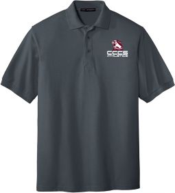 Port Authority Youth/Adult Silk Touch Polo, Steel Grey